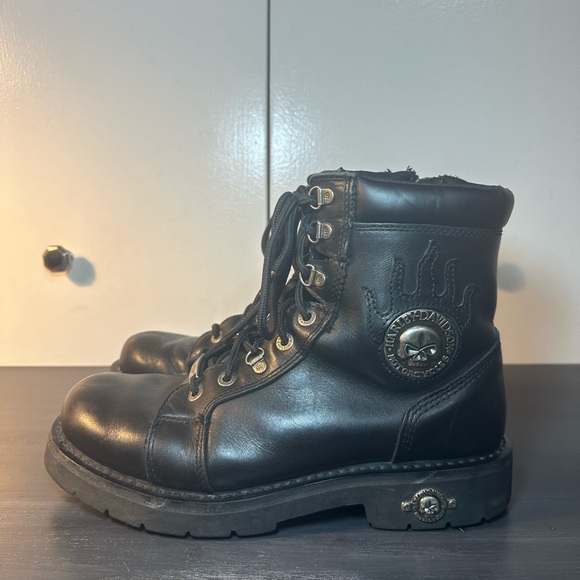 Harley-Davidson Men's Diversion Skull 6-Inch Lace-Up Motorcycle Boots - Picture 2 of 12